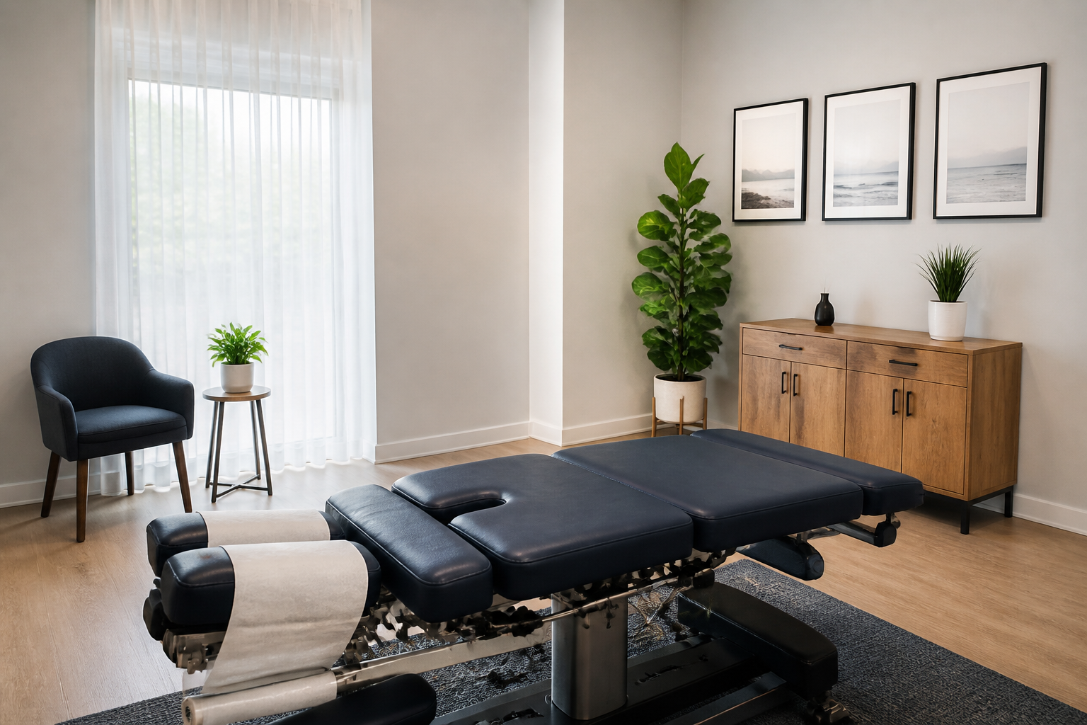 Chiropractic adjustment room